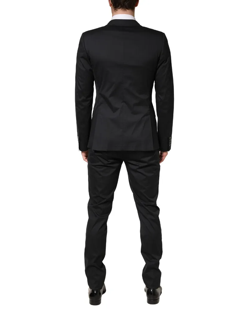 Dolce & Gabbana Single-Breasted Cotton Blend Pant Suit — Black Black