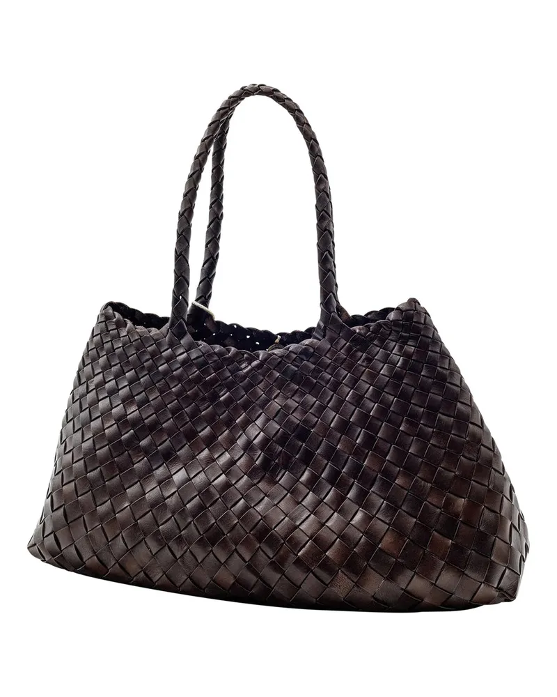 Dragon Diffusion Women's Shoulder Bag Santa Croce Brown Leather Brown