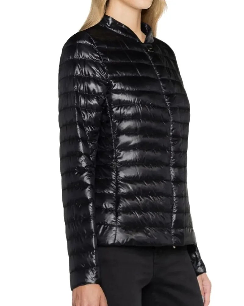 Herno Women's Black Polyamide Full-Length Jacket Clothing Black