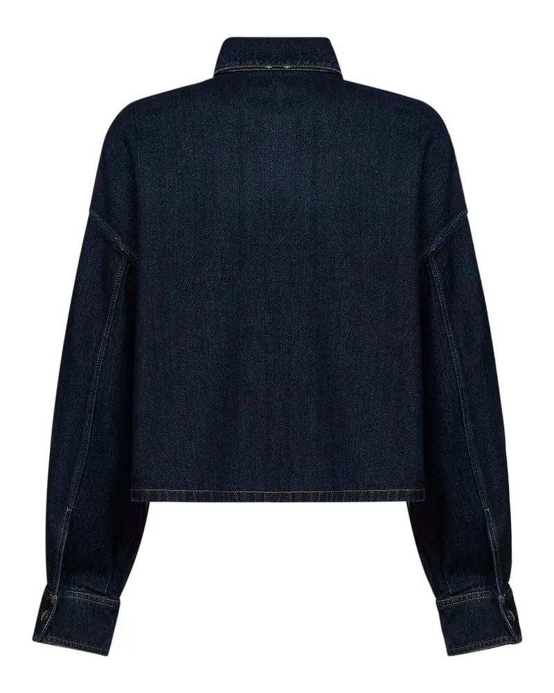 Prada Women's Denim Shirt Blue Cotton Blue