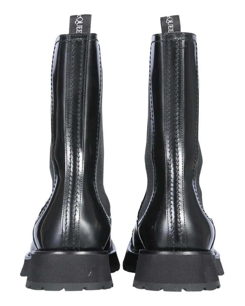 Alexander McQueen Studded Leather Boot — Black Black