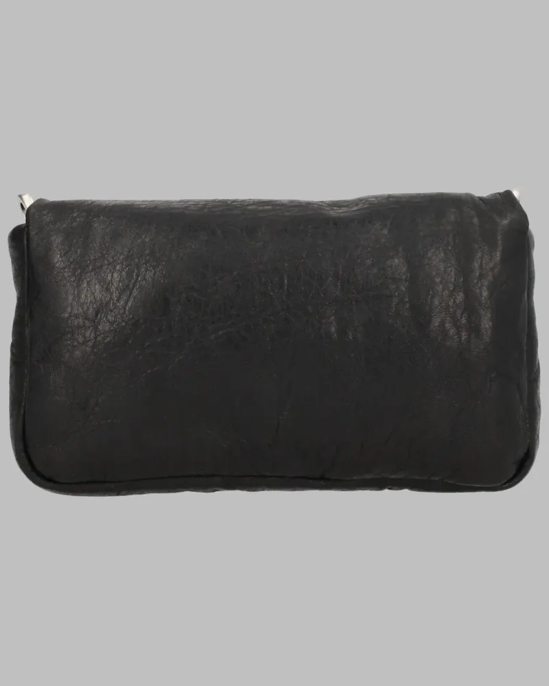 Rick Owens Women's Shoulder Bag Pillow Griffin Leather Black Lamb Black