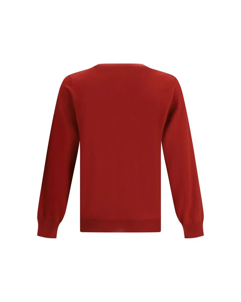 Brunello Cucinelli Men's Multicolor Wool Oves Aries Sweatshirt Clothing Red