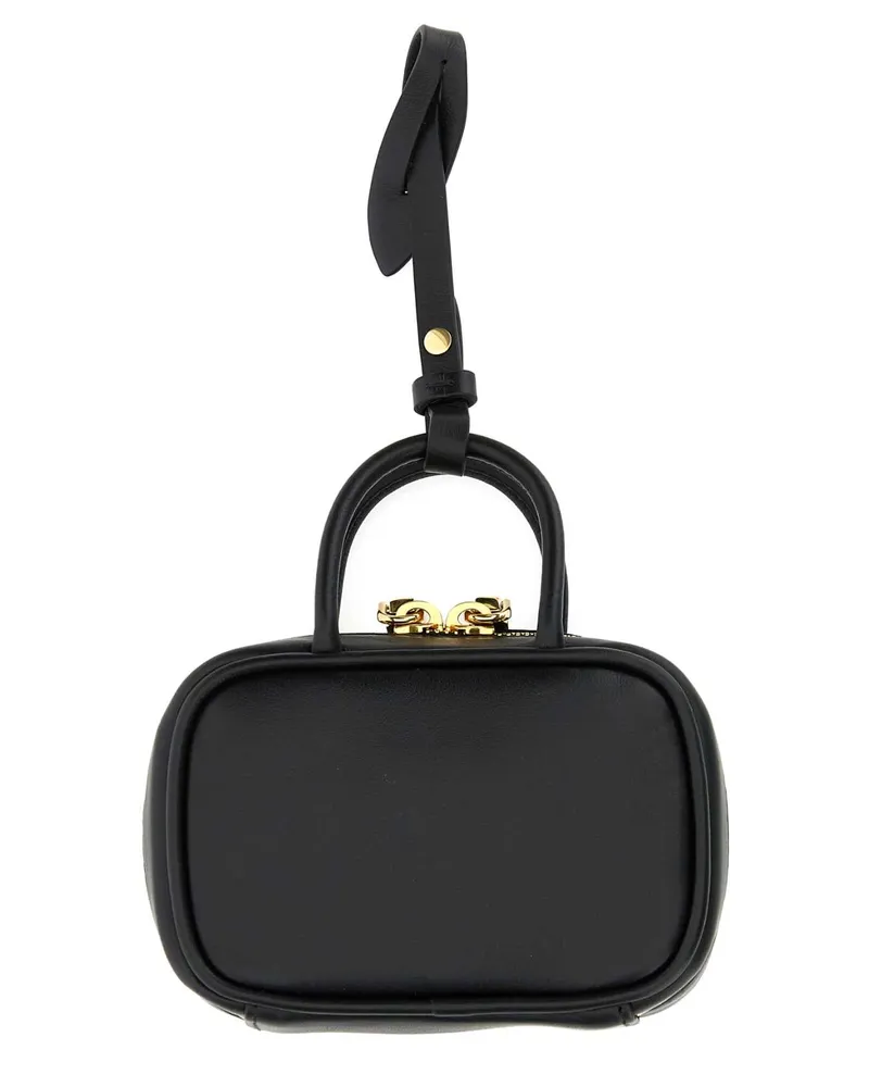 Miu Miu 5nr036af8w F0002 Nero Vitello Portachiavi Keychains Black