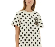 Teddy Polka Dots Dress — White