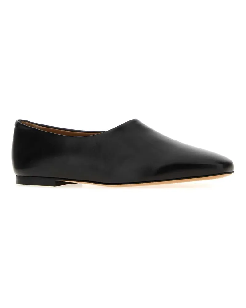 Jil Sander Women's Black Leather Ballerinas 001 Ballerine Flat Shoes Black