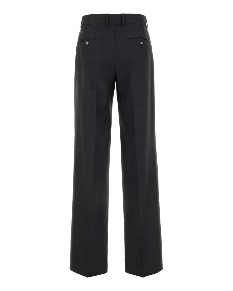Dolce & Gabbana Women's Graphite Wool Pant Melangegrey Exterior: Virgin Pantaloni Gray