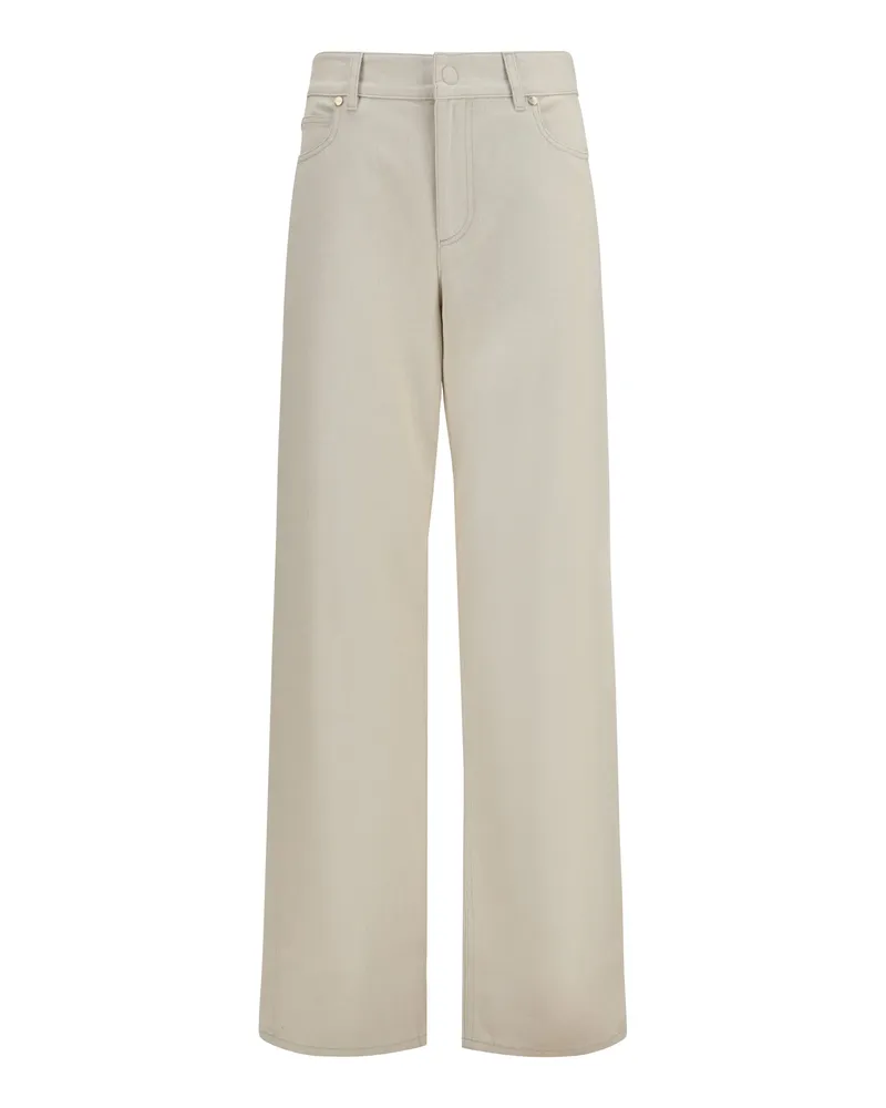 Fendi Women's Jeans Ff Reverse Beige Cotton Beige