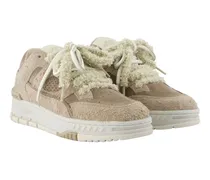 Women's Area Lo Label Sneaker Beige Calfskin