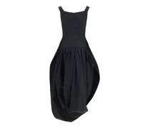 Women's Off-The-Shoulder Midi Dress Black Polyester