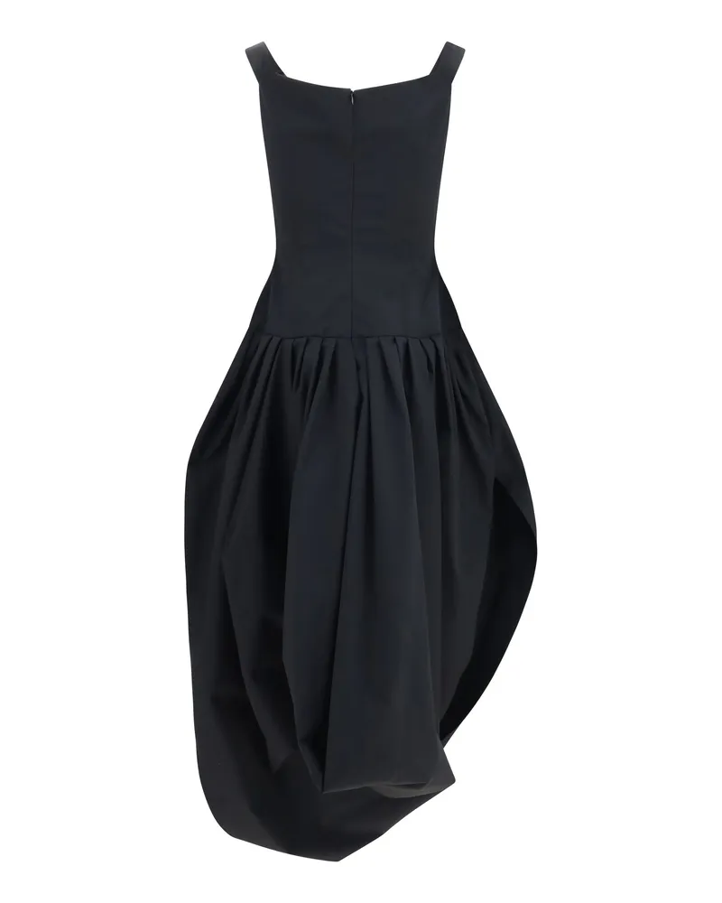 Magda Butrym Women's Off-The-Shoulder Midi Dress Black Polyester Black