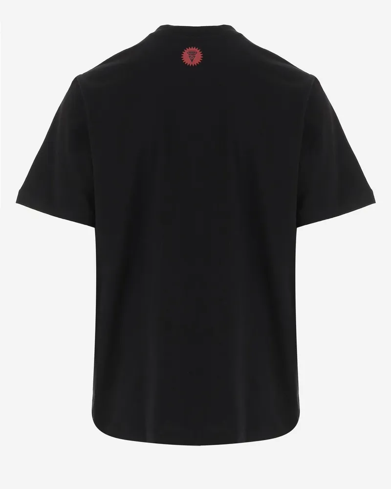 ICECREAM Men's Cotton T-Shirt With Logo Black T-Shirts And Polos Black