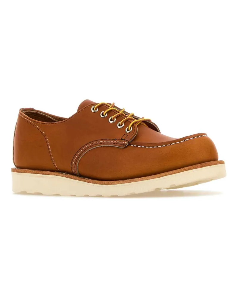 Red Wing Shoes Men's Caramel Leather Lace-Up Shoes Orolegacy Scarpe Stringate Brown