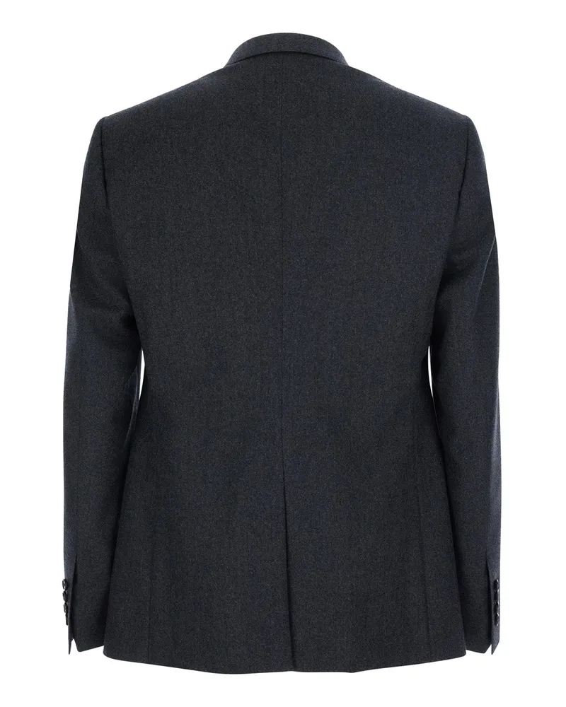 Dolce & Gabbana Men's Jacket Wool-Blend Grey Blazers Gray