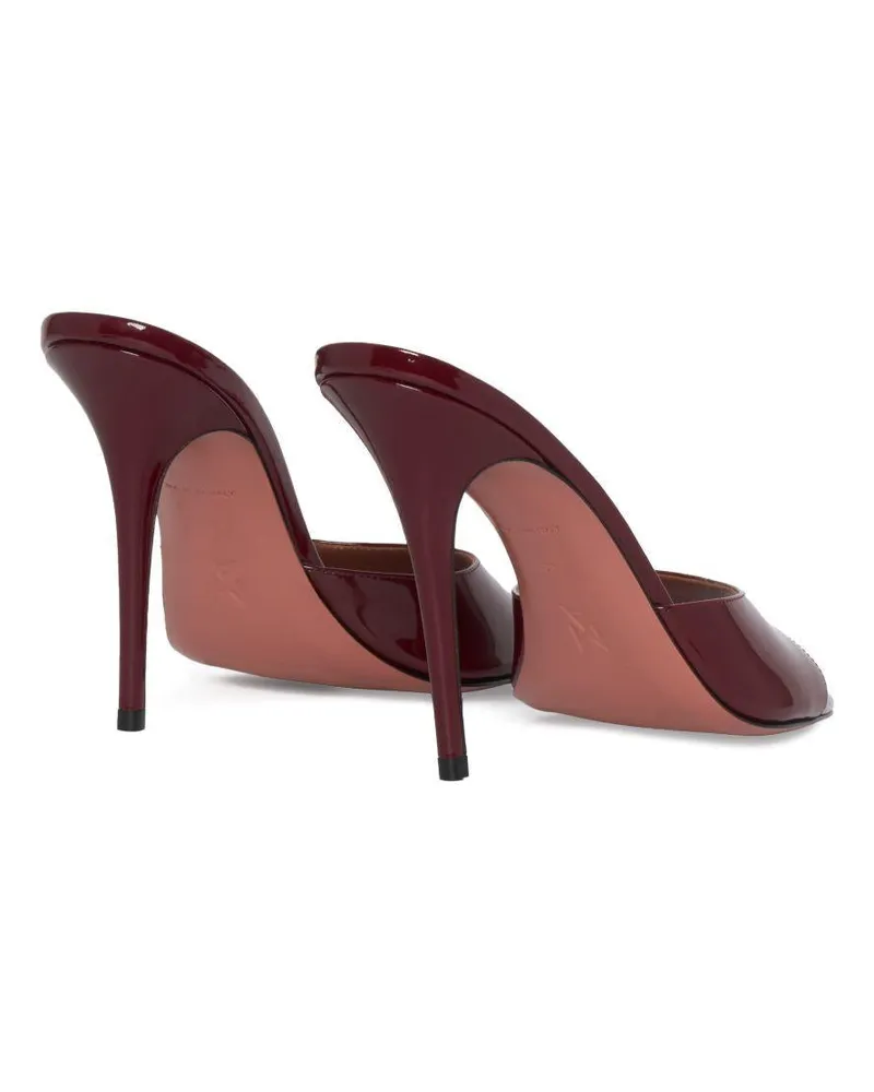 Amina Muaddi Women's Sandals Elodie 105 Burgundy Calfskin; Sole: Goatskin Red