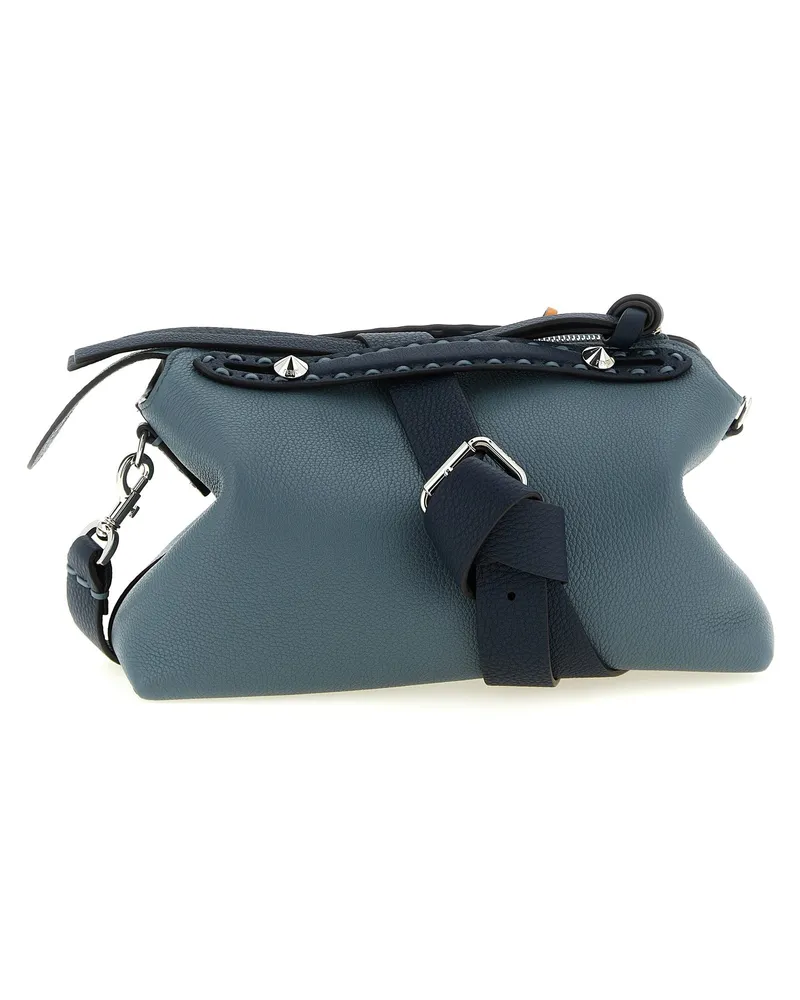 Fendi Women's By The Top Handle Bag Blue Calfskin Leather Blue
