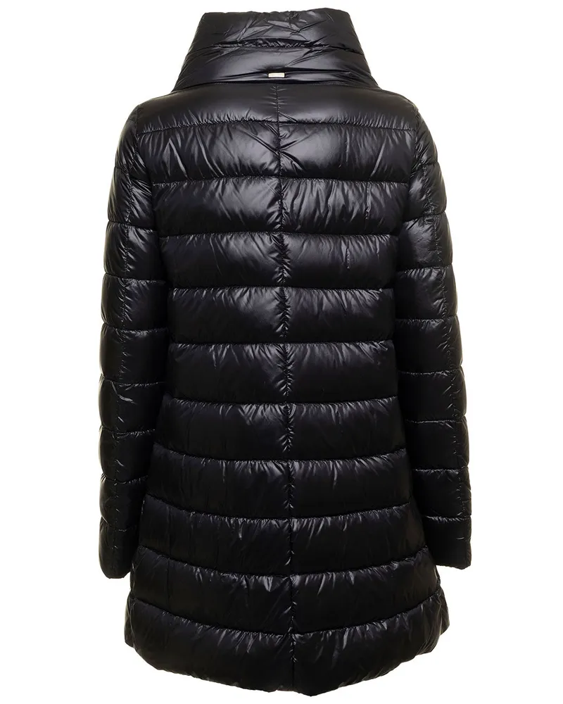 Herno Women's Down Jacket Amelia Black Tech Fabric Polyamide Puffer Black