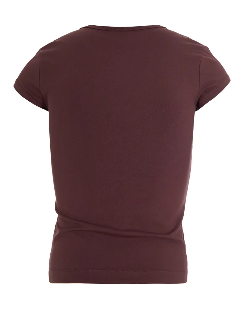 Diesel Women's T-Shirt Angie-Od Brown Cotton T-Shirts & Jerseys 