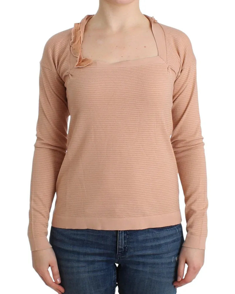 Ermanno Scervino Wool Blend Striped Sweater — Orange Orange