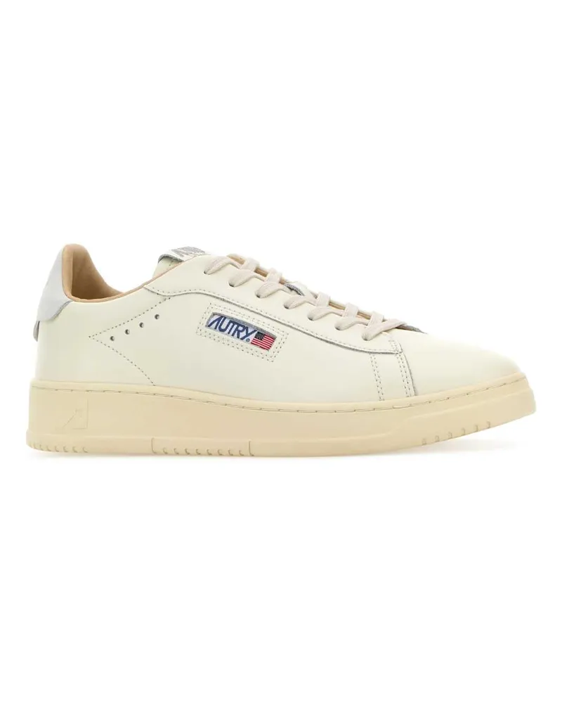 AUTRY Men's Ivory Leather Dallas Sneakers Leatmarshmshmsh Beige