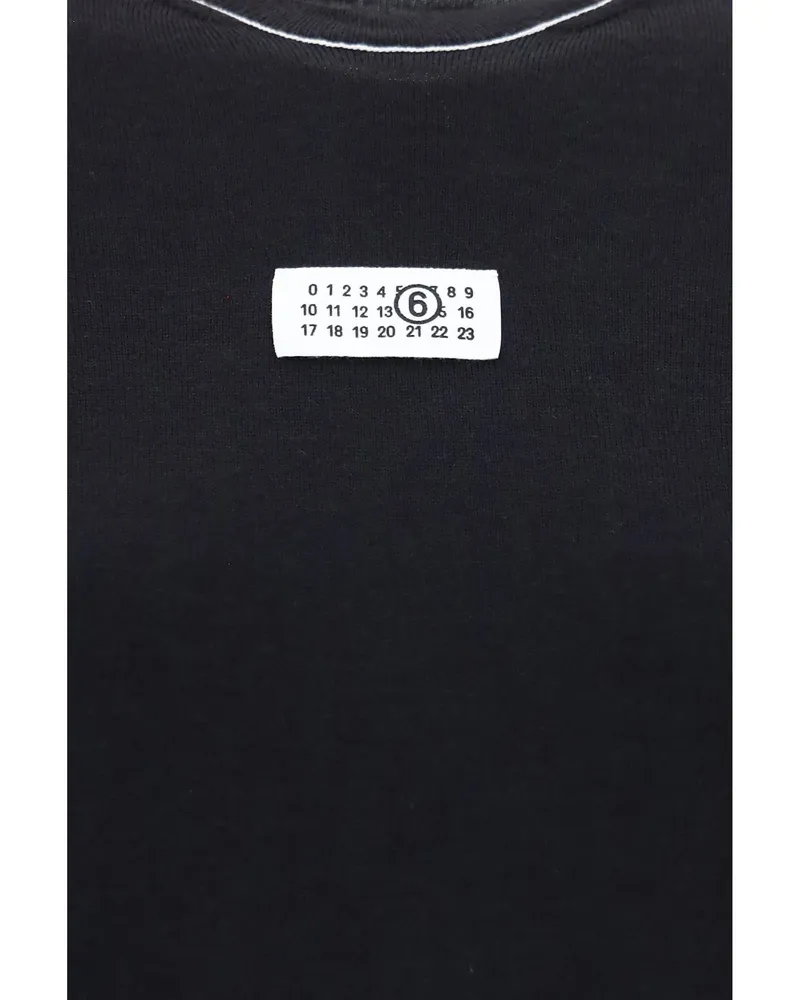 Maison Margiela Women's T-Shirt Wool-Blend Black Merino Wool (ovis Aries) Knitwear Sweater Black