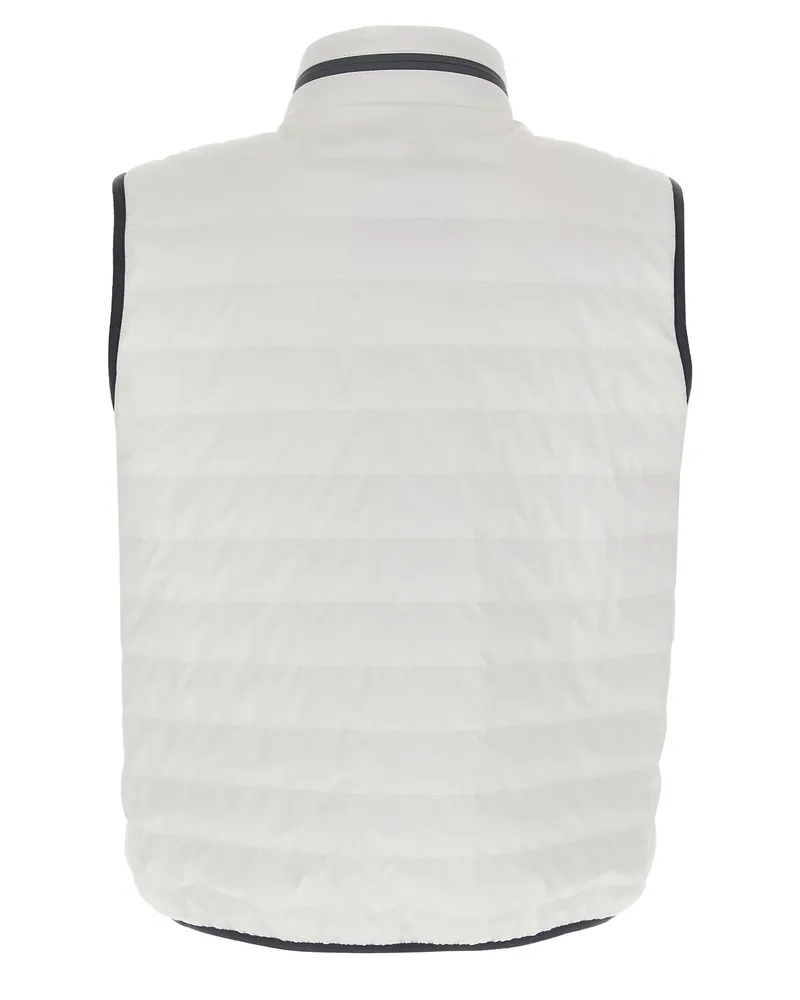 Brunello Cucinelli Logo-Embroidered Down Vest — White White