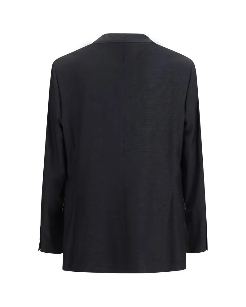 Brunello Cucinelli Men's Black Wool Oves Aries Jacket Clothing Black