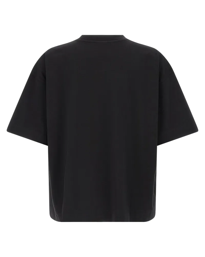 Dries van Noten Men's Black Cotton T-Shirt Black