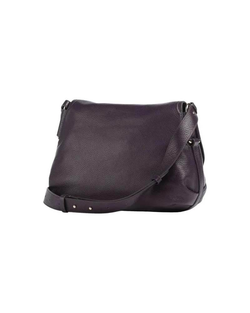 Coccinelle Rebekka Leather Shoulder Bag — Purple Purple