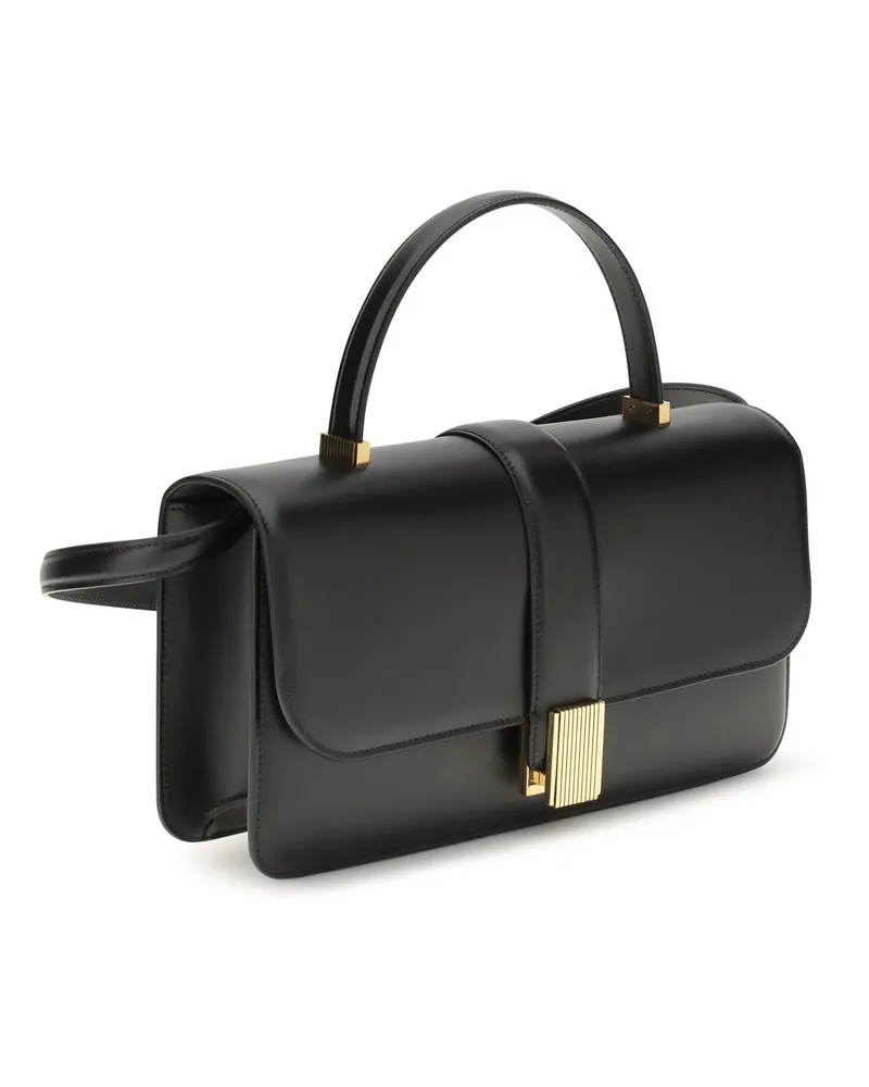 KHAITE Blake Suede Top Handle Bag — Black Black