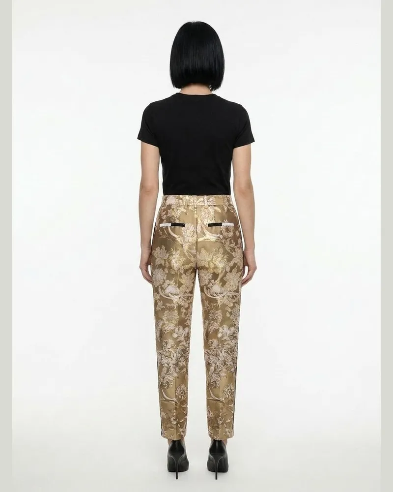 Dolce & Gabbana Geometric Jacquard Trousers — Multicolor Multicolor