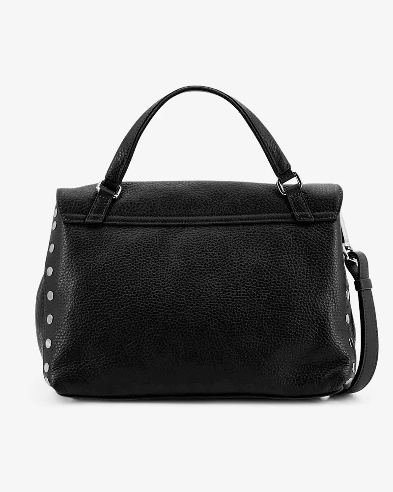 Zanellato Women's Crossbody Bag Postina S Black Leather Shoulder Black
