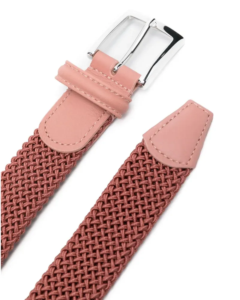 Kiton Men's Woven Belt Pink Ss25 M Pink