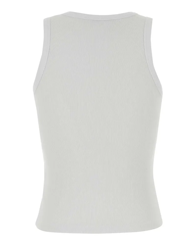 Givenchy Women's Paris Tank Top White Cotton Elastane Sweater White