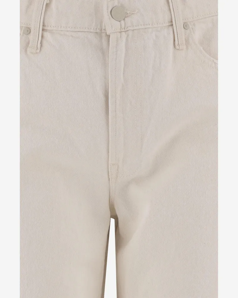 Mother Women's Jeans Cotton Denim White White