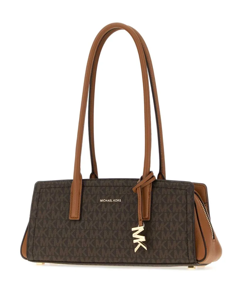 Michael Kors Women's Printed Canvas Shoulder Bag Brnacorn Borse A Mano Brown