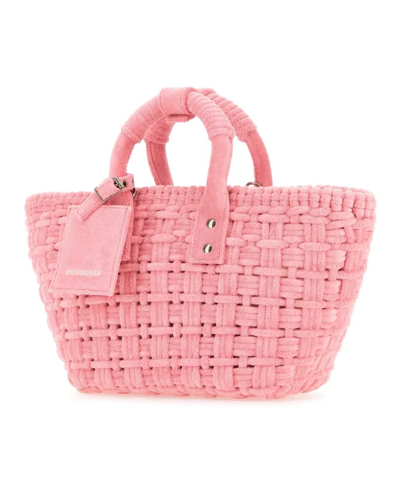 Balenciaga Women's Pink Terry Fabric Bistro Xs Handbag 5890 T Tpu Borse A Mano Bag Pink