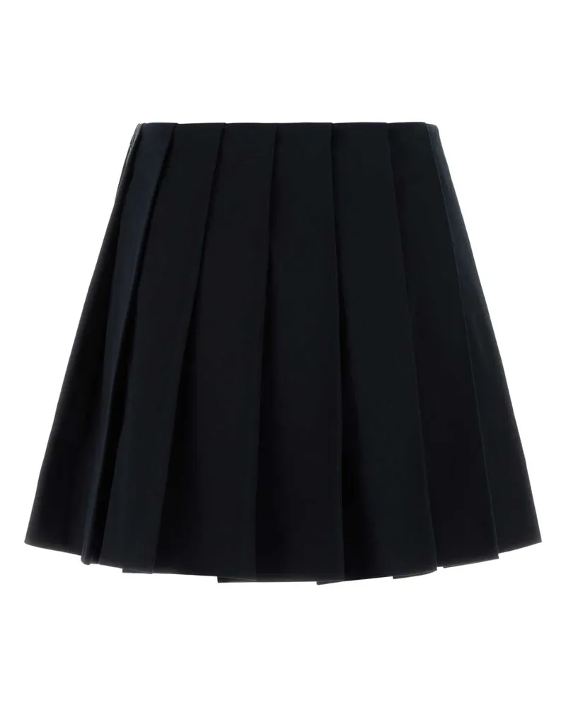 Prada Women's Midnight Blue Drill Mini Skirt Bleu Coea Gonne Black