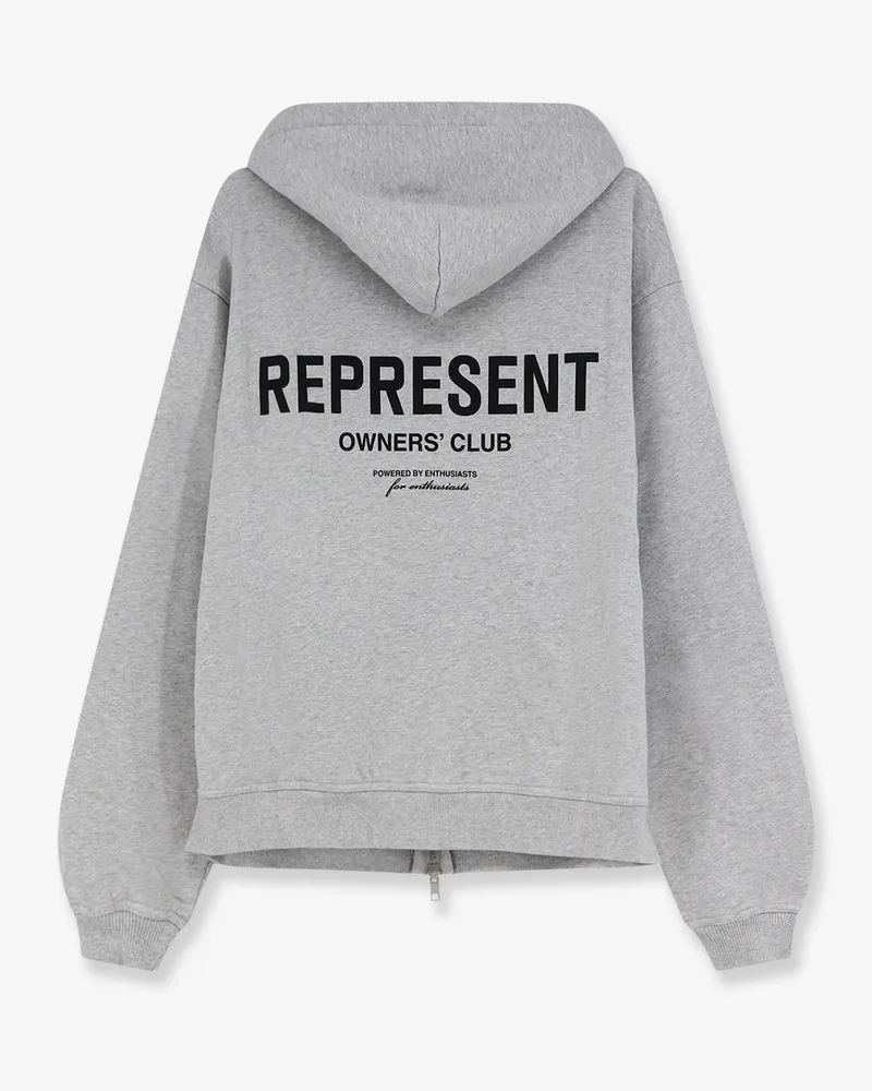 REPRESENT Men's Hooded Cotton Sweatshirt Grey Sweatshirts Sweater Gray