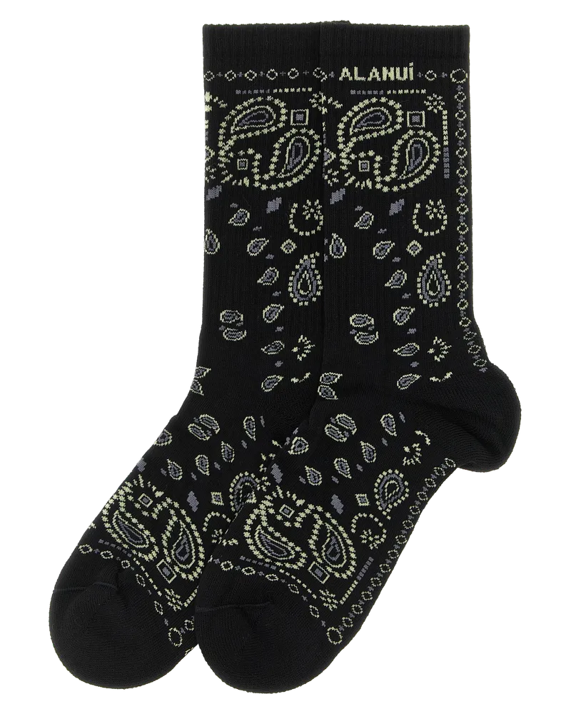 Alanui Women's Black Cotton Socks Clothing Black