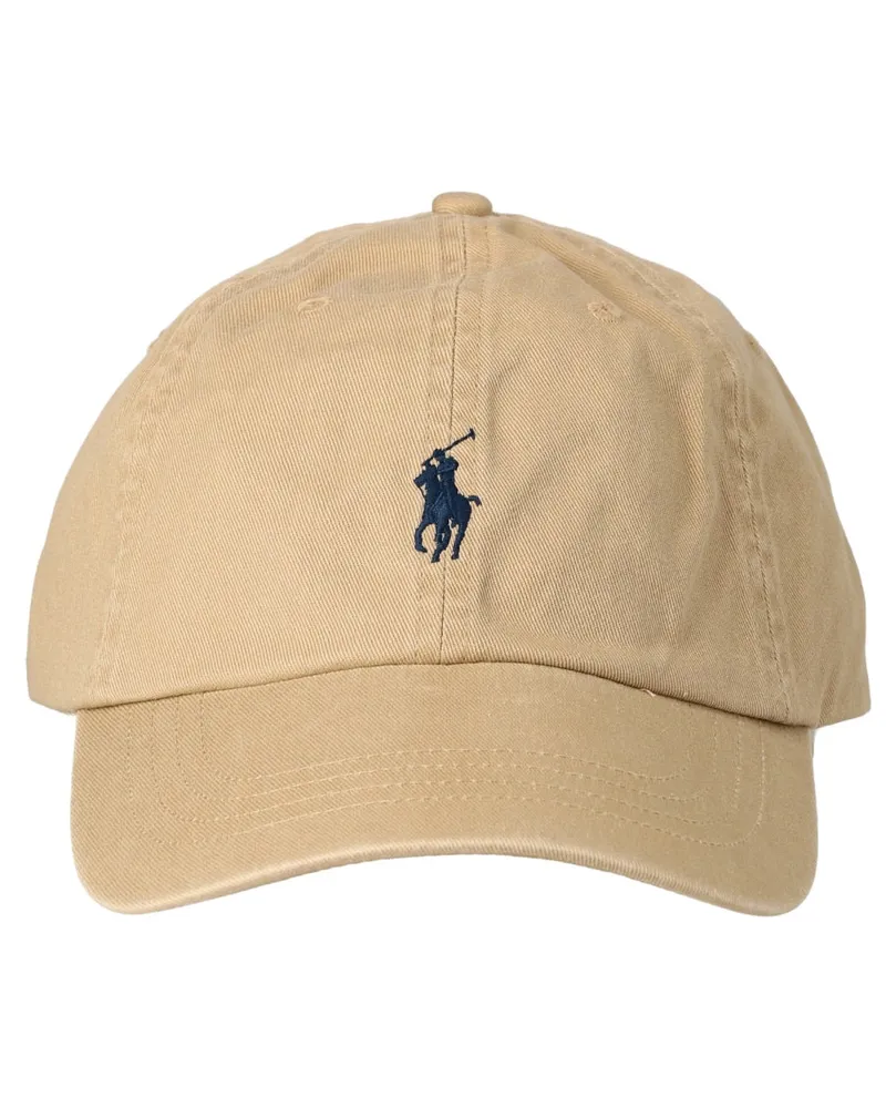 Ralph Lauren Logo Cotton Baseball Cap — Beige Beige