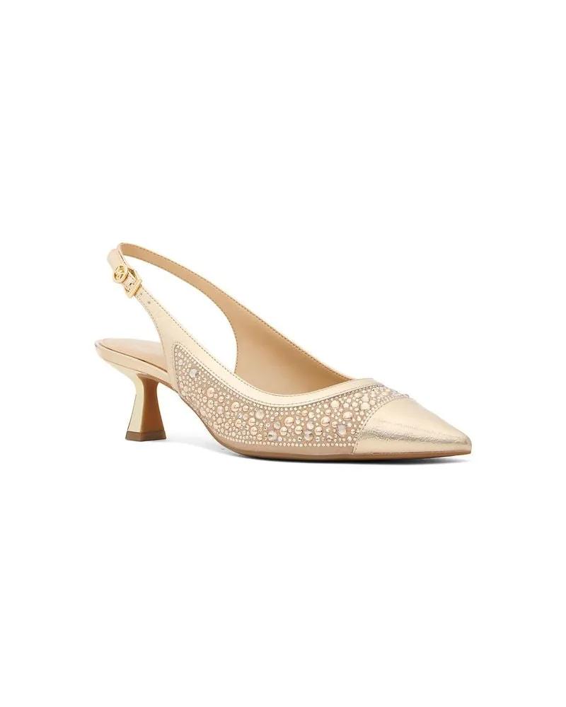 Michael Kors Women's Slingback Pumps Pale Gold Footwear High-heels Pale