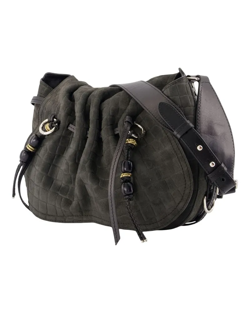 Isabel Marant Women's Bolton Shoulder Bag Leather Black Goatskin Crossbodies Black