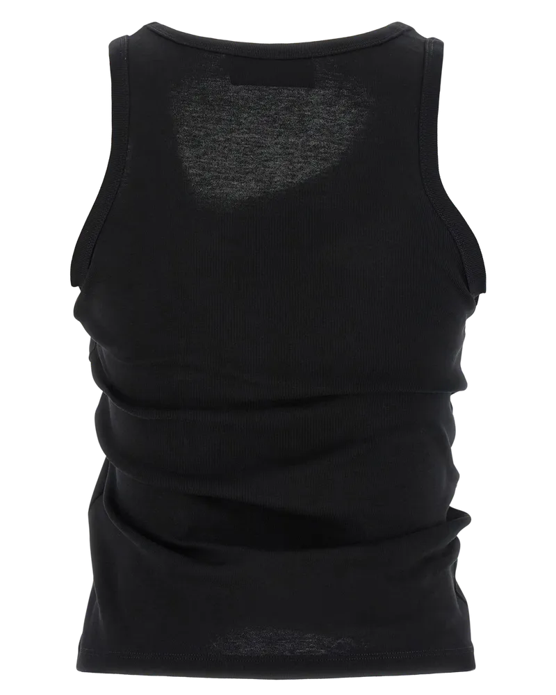 COPERNI Women Black Cotton Tank Tops Black