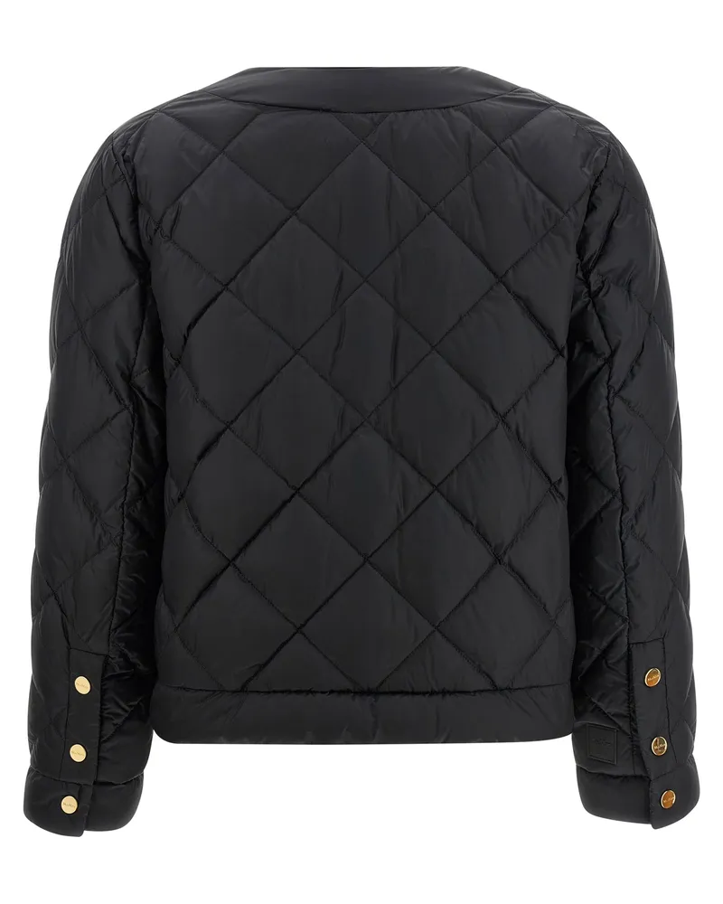 Max Mara Women's Black Polyamide Full-Length Jacket Clothing Black
