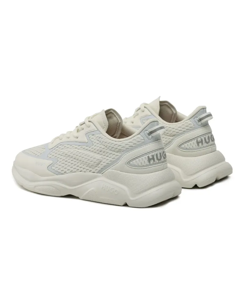 HUGO BOSS Men's Leon Runner Sneakers Grey Shoes Gray