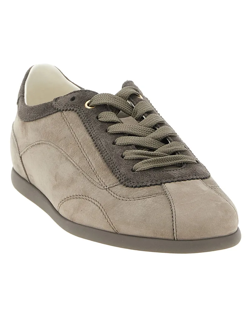 Brunello Cucinelli Nubuck and Suede Sneakers — Grey Grey