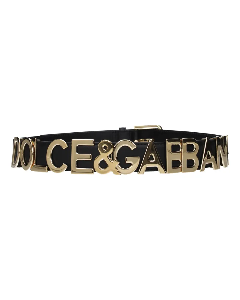 Dolce & Gabbana Women's Black Leather Regular Belt Black