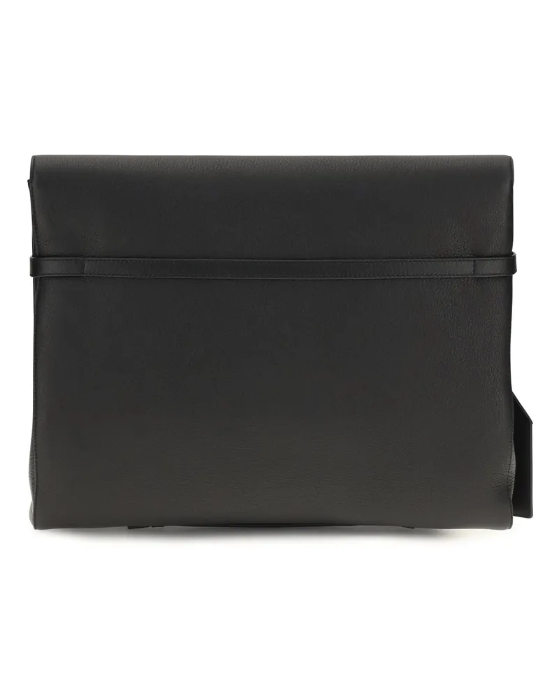 Dolce & Gabbana Calfskin Leather Shoulder Bag — Black Black