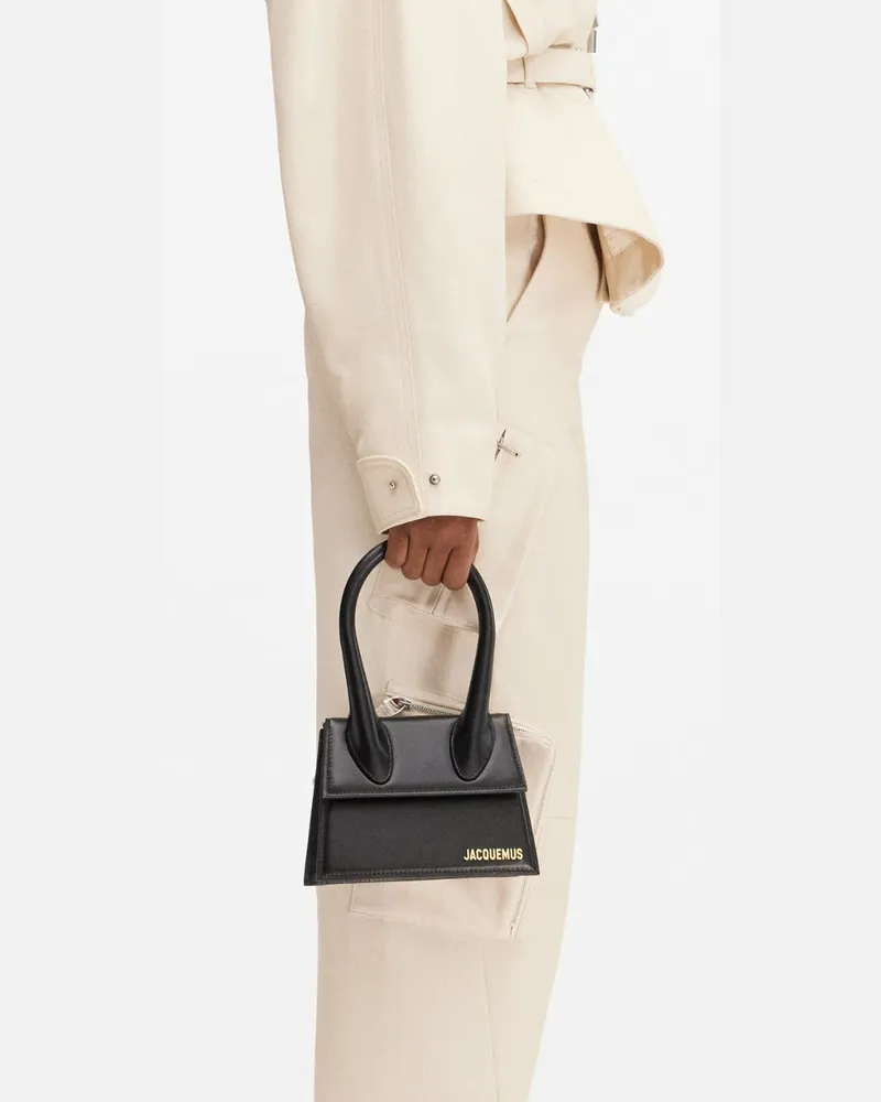 Jacquemus Women's Black Leather Le Chiquito Moyen Bag Black